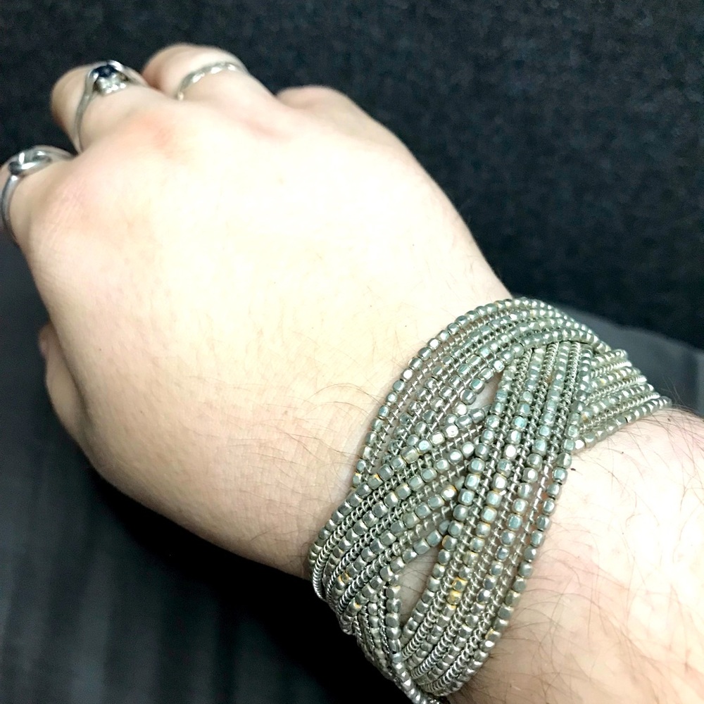 Silver Beaded Bracelet
